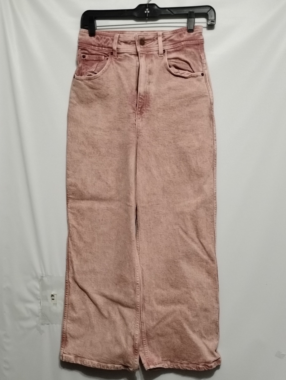 SEZANE LE CROP Women’s 26 High-Waist Dusty Pink Wide-Leg Jeans